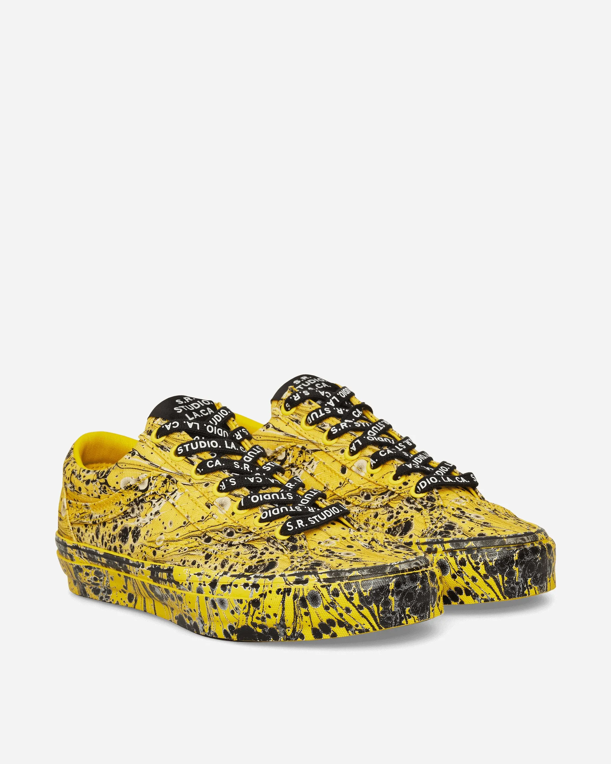 S.R. STUDIO LA.CA. Old Skool Reissue 36 Vibram Sneakers Marbled / Cyber Yellow No Fuss Rain Jog