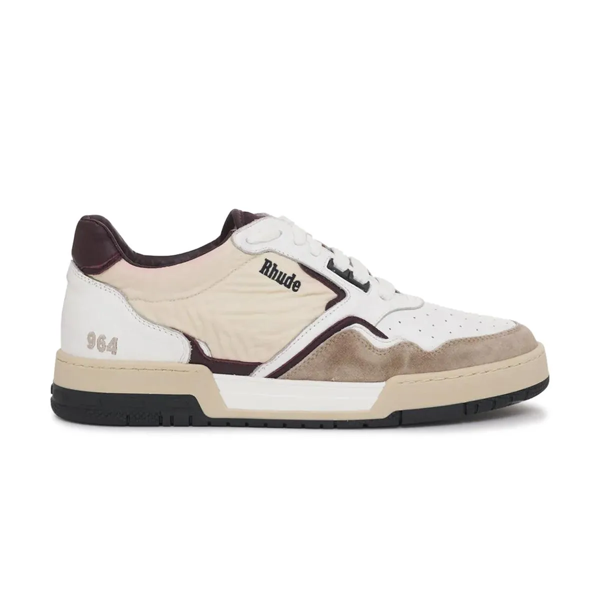 Racing Sneaker 'White Maroon' Traction pods Rubber Composite