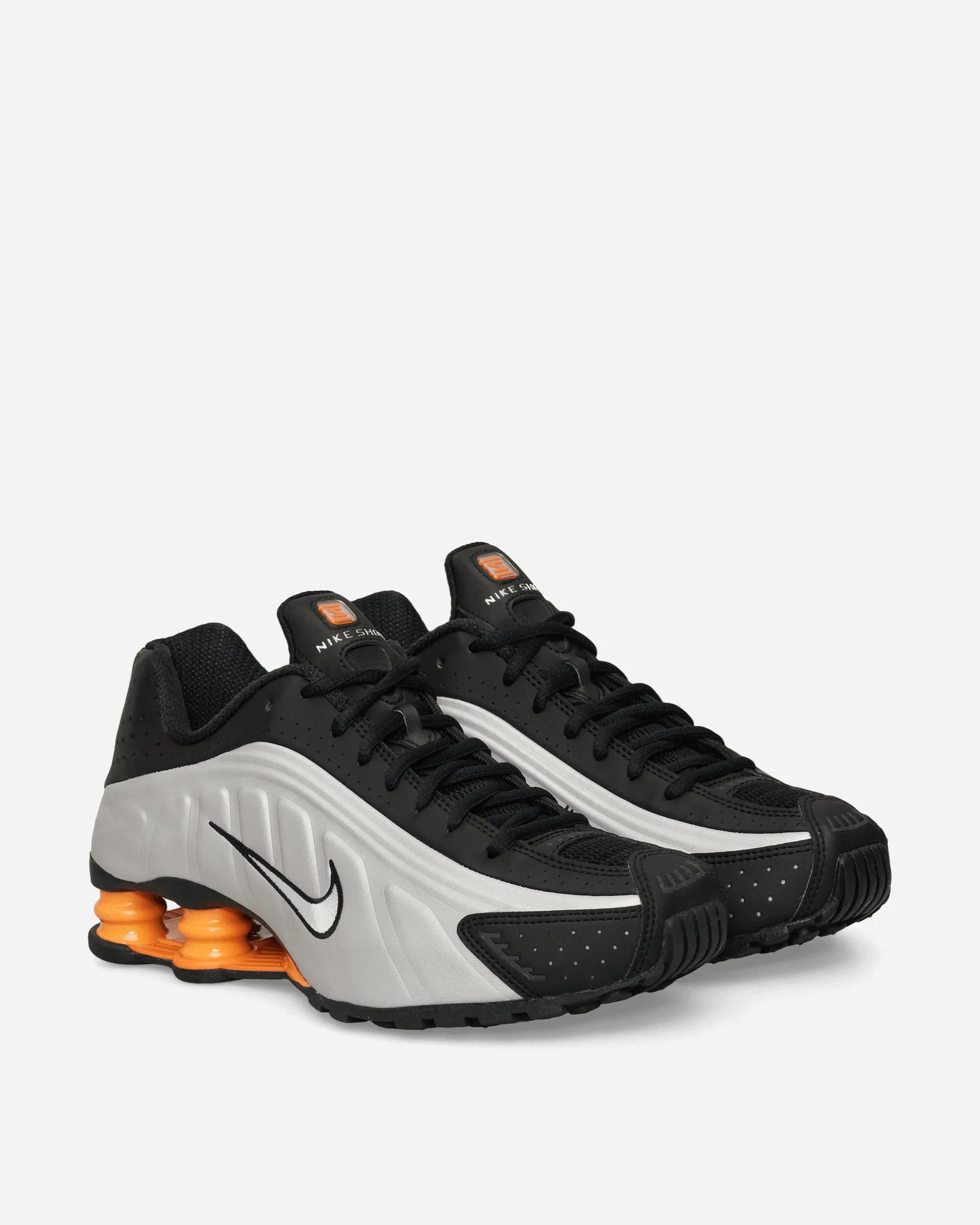 Chill Essential Shox R4 Sneakers Metallic Silver / Black / Bright Mandarin
