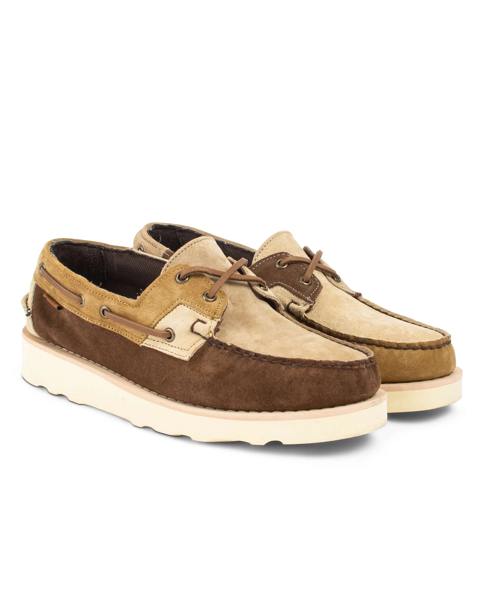 Hybrid Look Engineered Garments x Sebago Rossisland Mix Jib Desert Tones