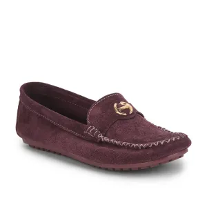 Air Breeze Long Way Healers Casual Maroon Loafers For Women GI-SML-52 By Liberty