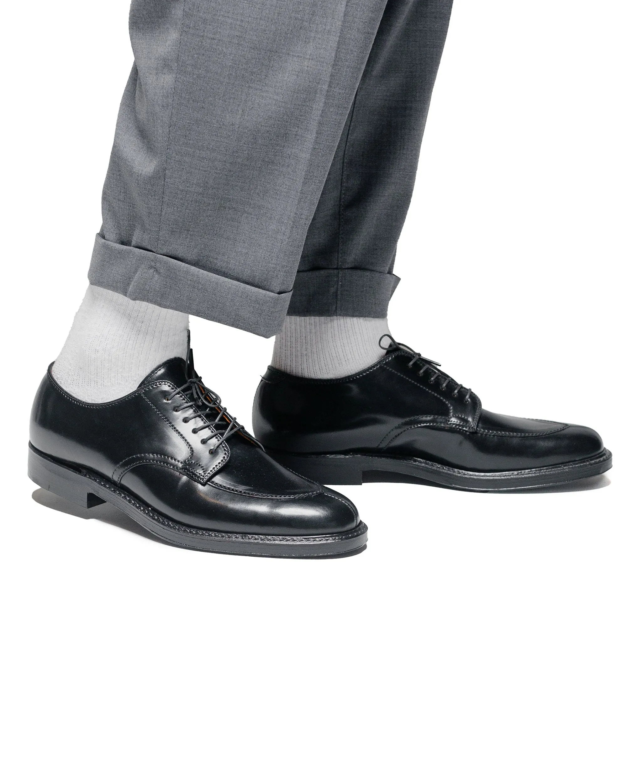 Neutral Style Commuter Life Alden V Tip Blucher Black Shell Cordovan G2601