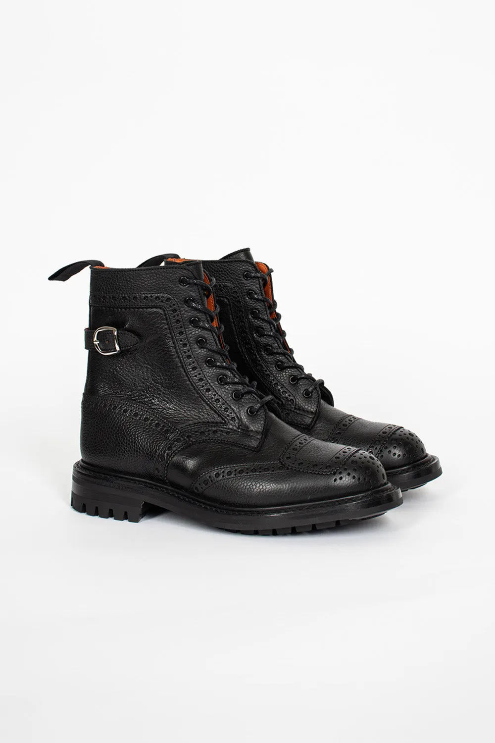 No Stress Maria Brogue Boots Black