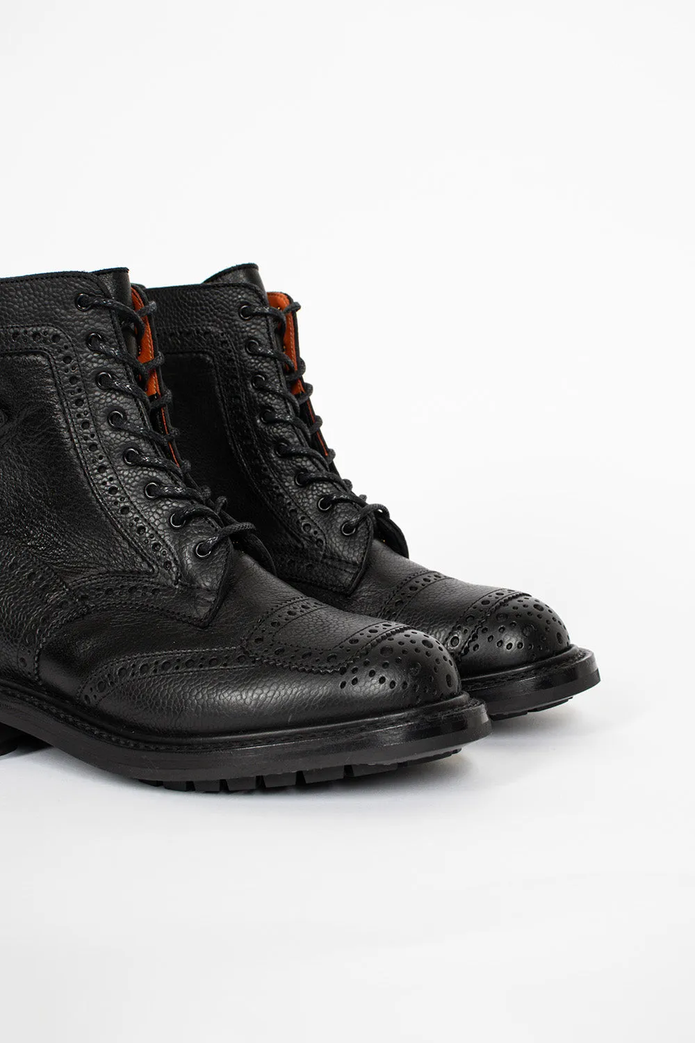 Maria Brogue Boots Black Comfort Memory Foam