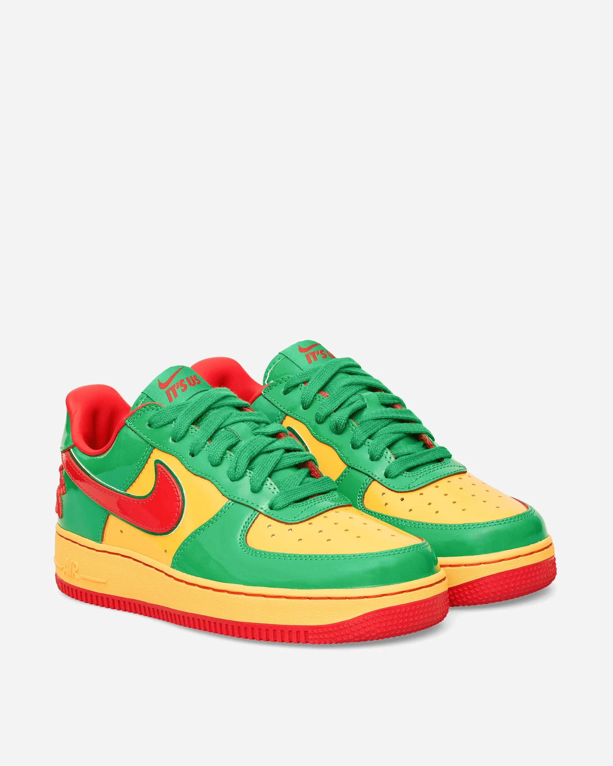 Foam Midsole Unisex Match Us Force 1 Sneakers Lucky Green / Mystic Red