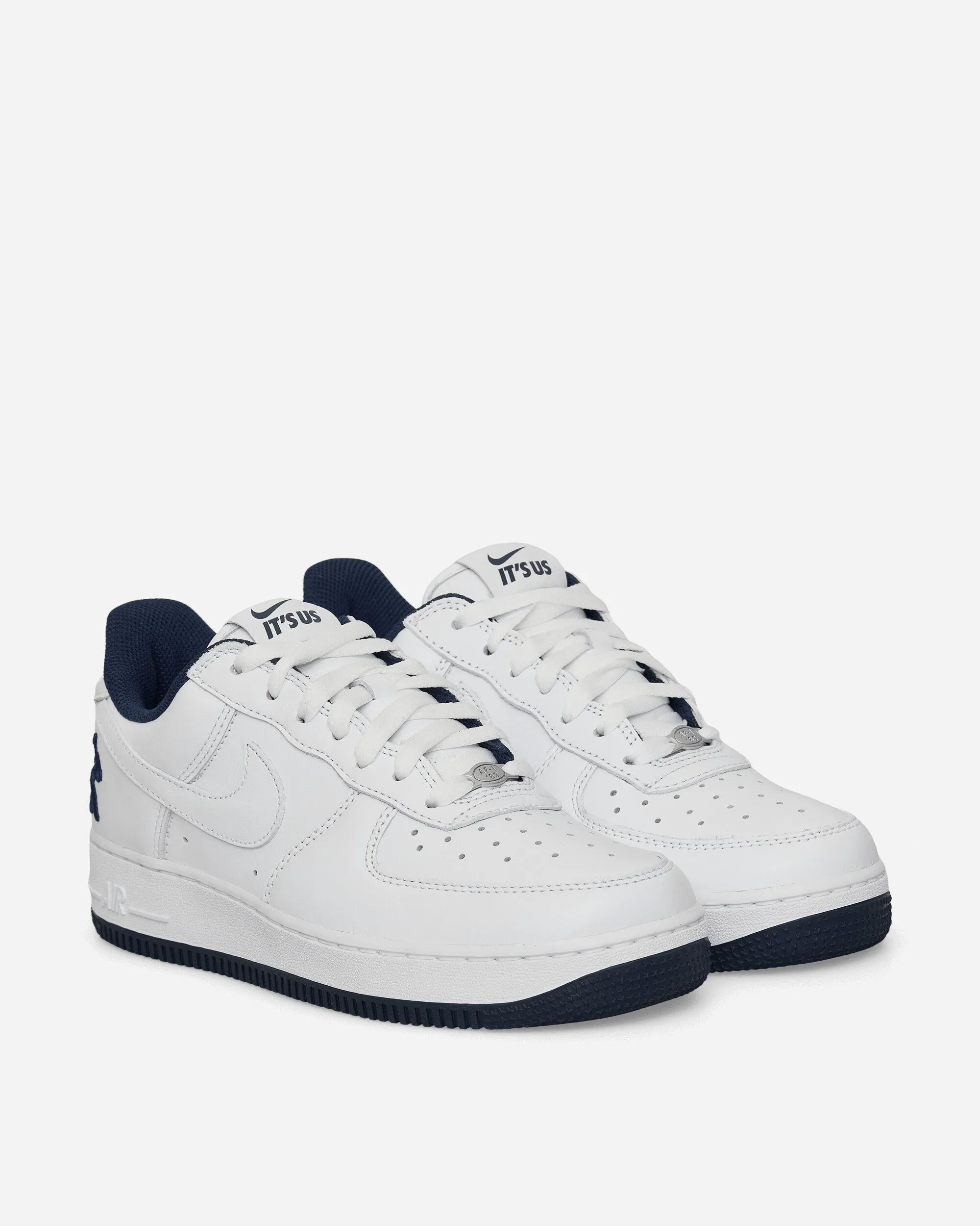 Us Force 1 Sneakers White / Midnight Navy Versatile Comfort Shoes Walk Time