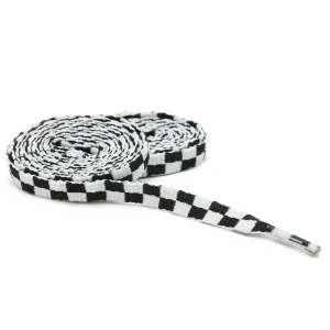 Mid Top Design Compact Build Vans Laces 54"- Black/White Checkerboard