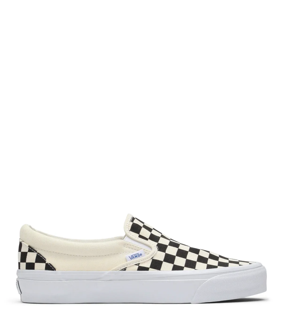 Vans LX Slip-On Reissue 98 Checkerboard Black Off White Iconic arch