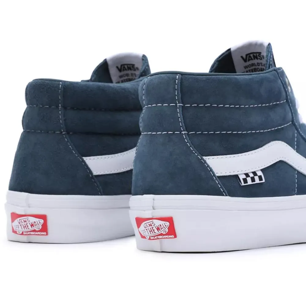 Vans Skate Grosso Mid Pig Suede - Blue/White Stretchable Fabric