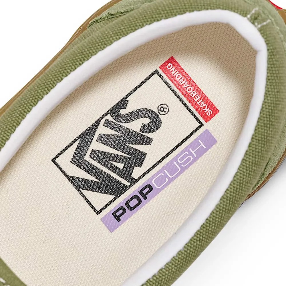Street Fashion Vans Skate Slip-On - Green/Gum