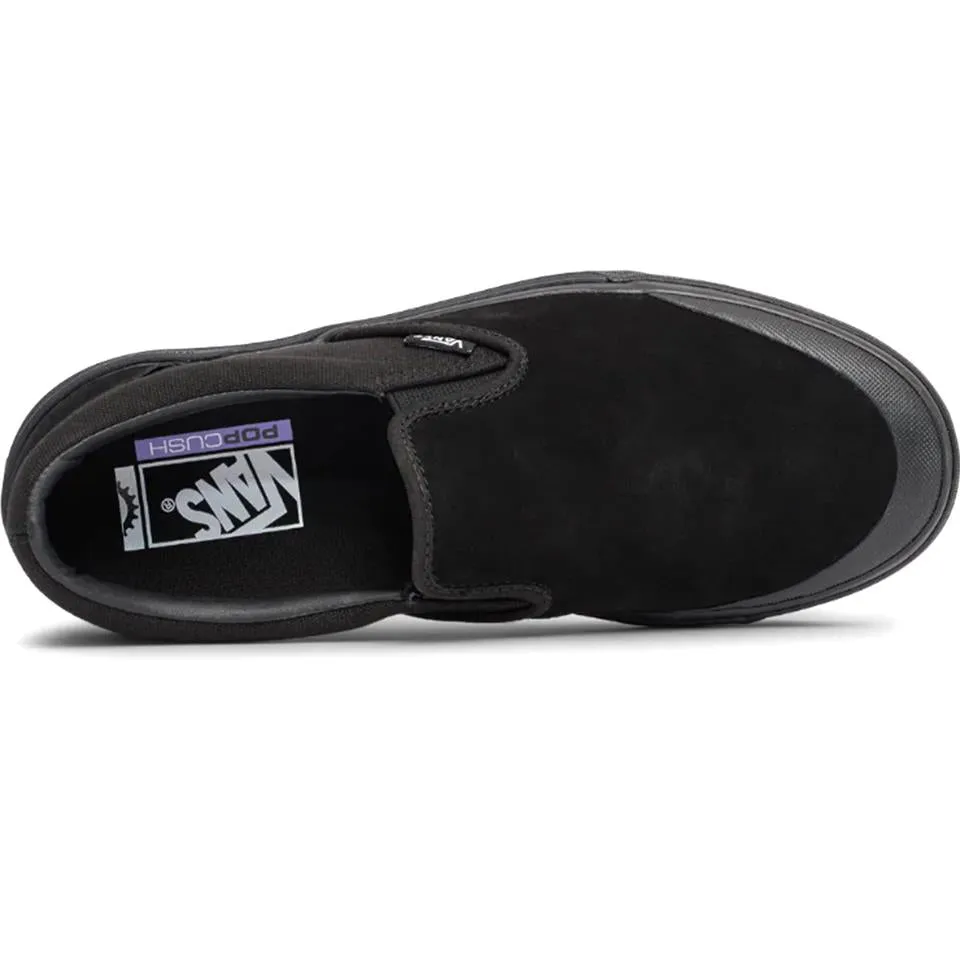 Layered Support Soft Wear Vans Slip On BMX - Black/Black