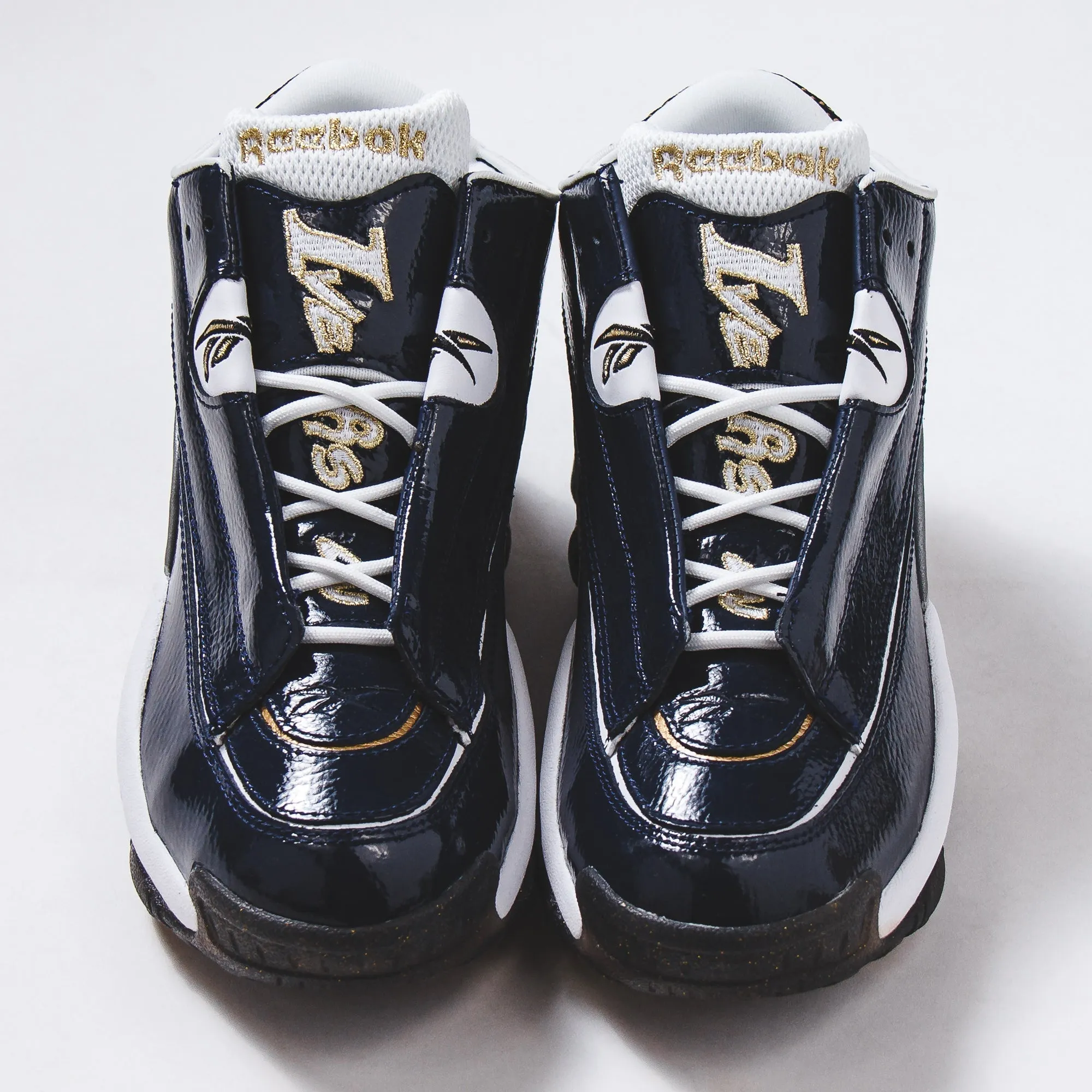 Reebok Classics Basketball Men The Answer DMX Allen Iverson Navy HR1061 Quick Lace Mechanism