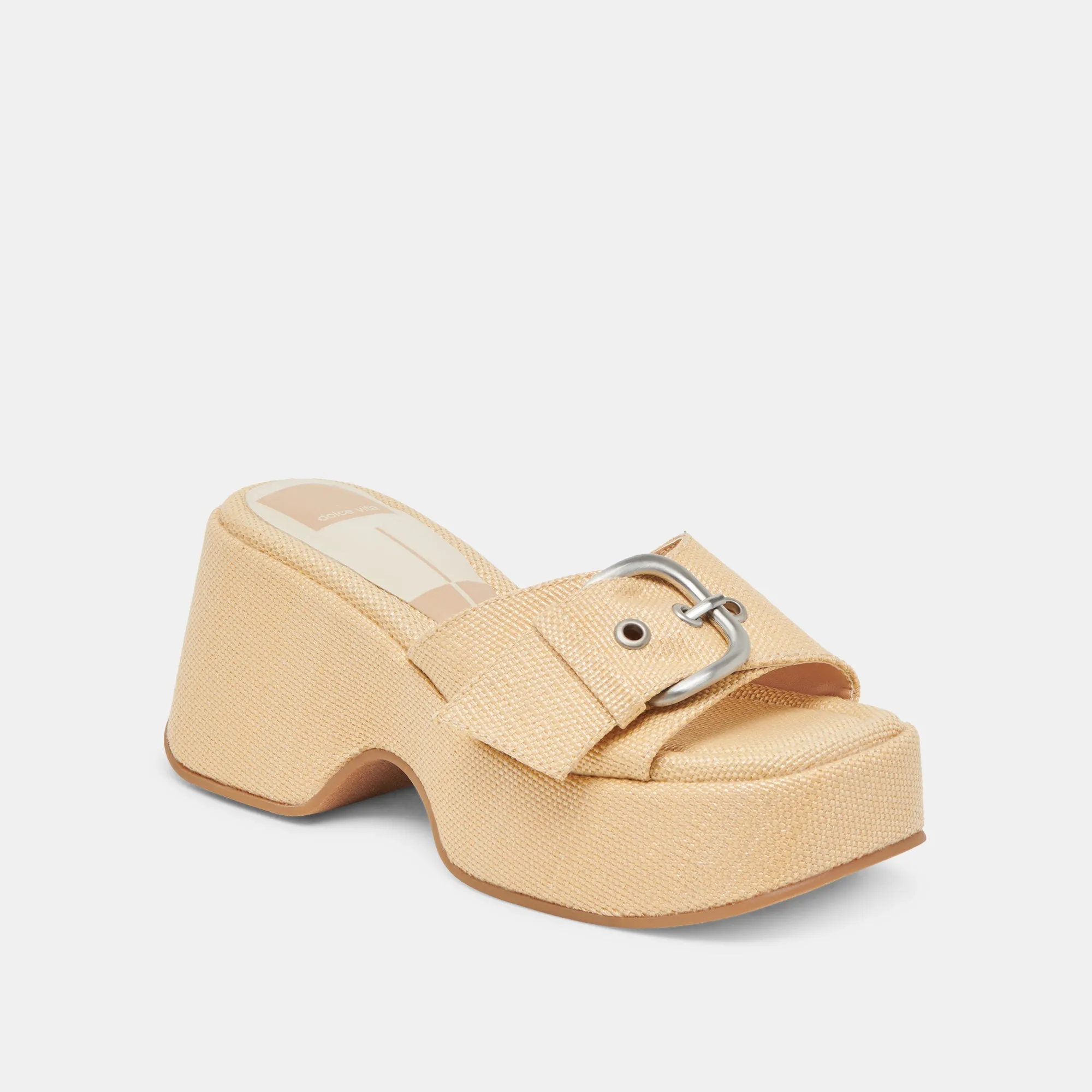 Teddy Heel Boots GISEL HEELS LT NATURAL WOVEN RAFFIA