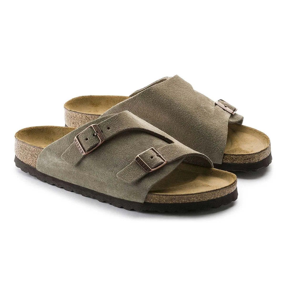 Birkenstock Men's Zurich Taupe Suede Street Ready Pool Day