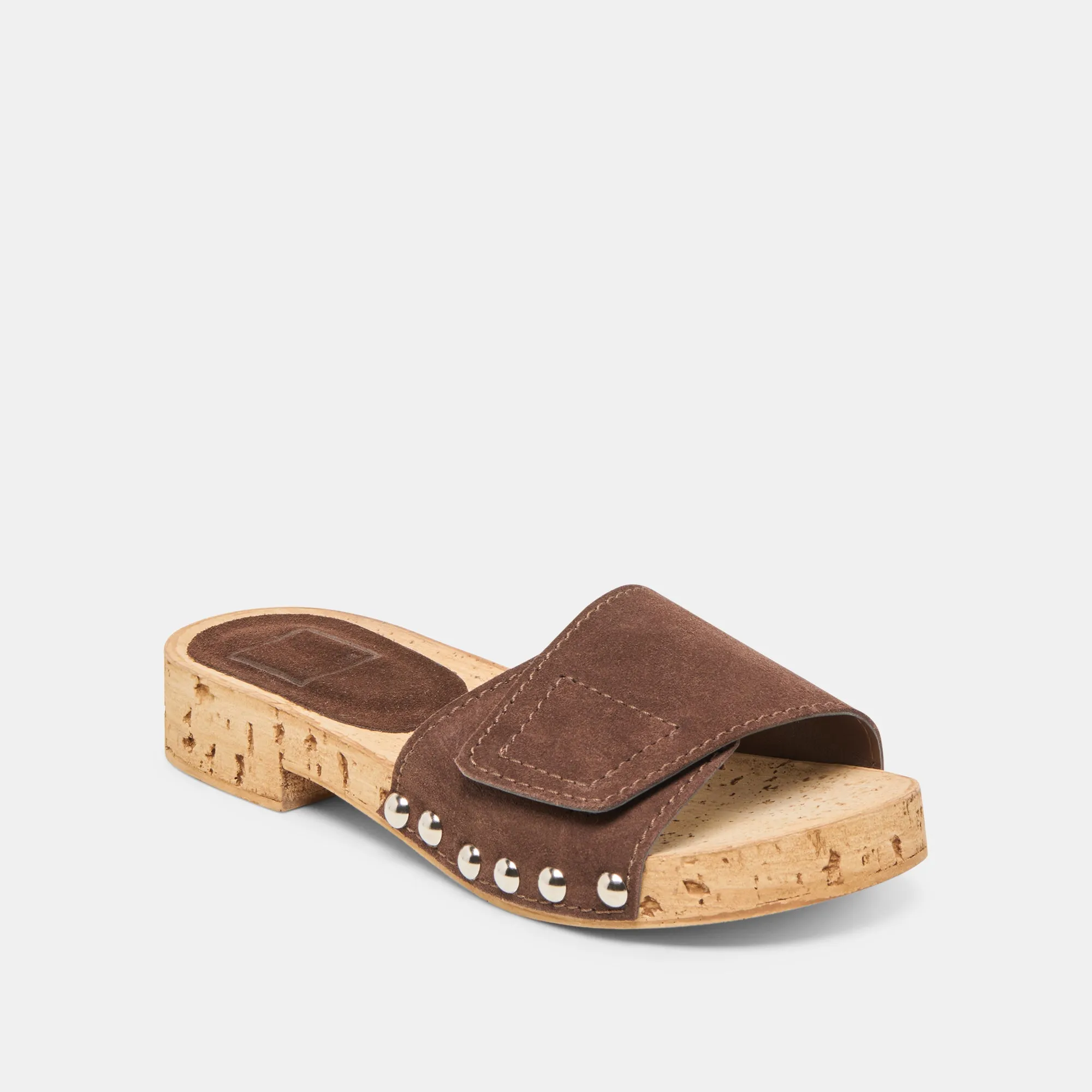 SANDY SANDALS DK BROWN SUEDE Elegant Booties Durable Upper