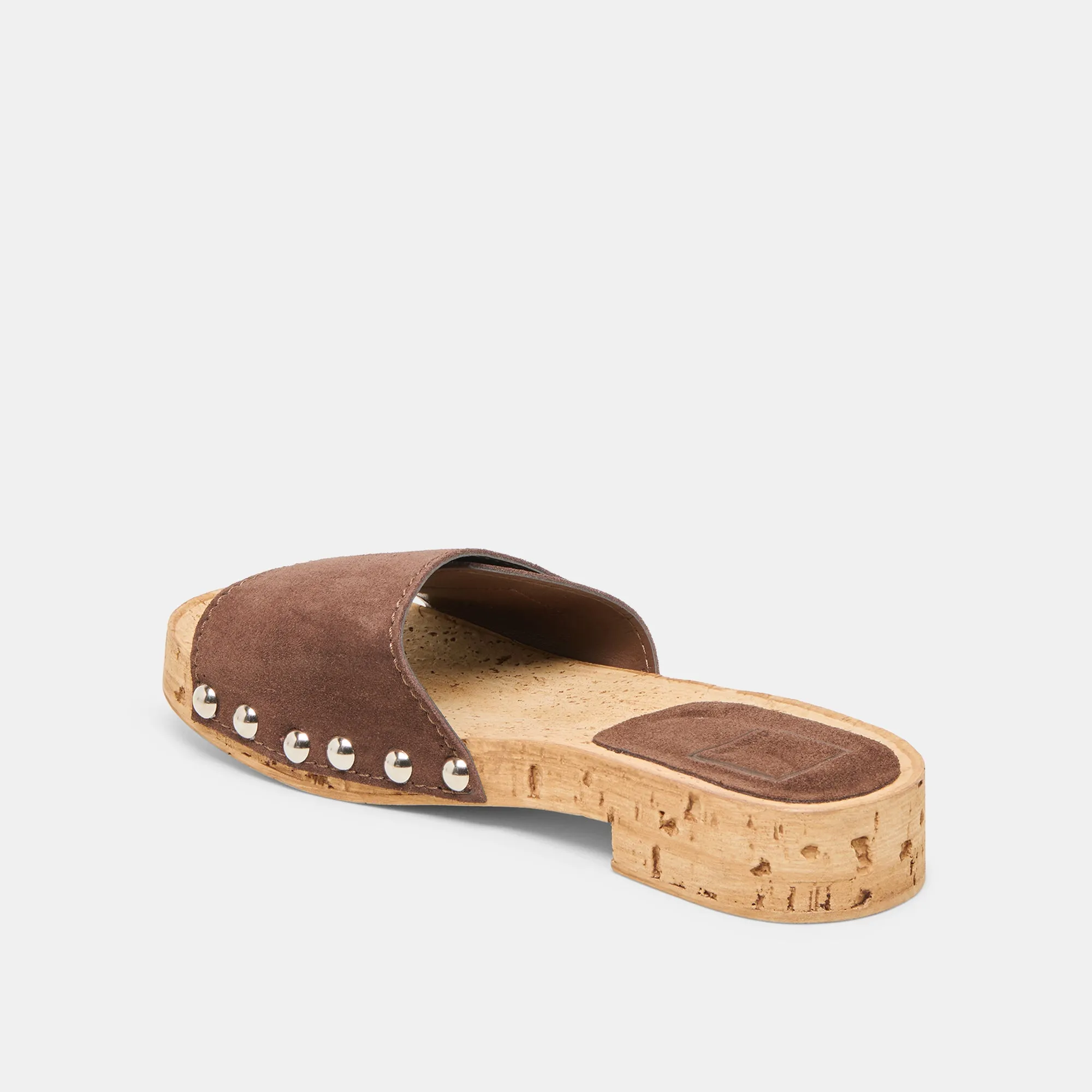 Evening Heels Pointed Toe Shoes SANDY SANDALS DK BROWN SUEDE