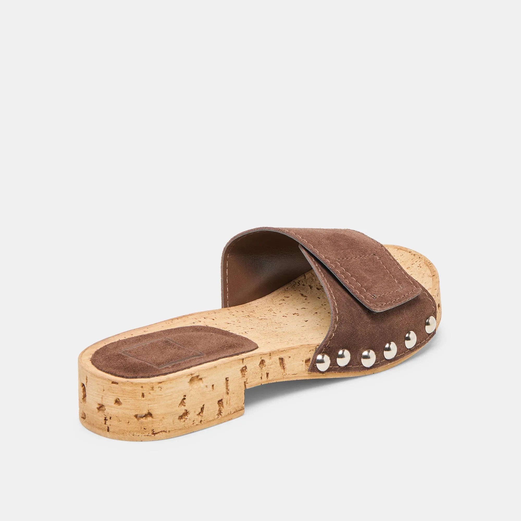 Vegan Heels Sophisticated Heels SANDY SANDALS DK BROWN SUEDE