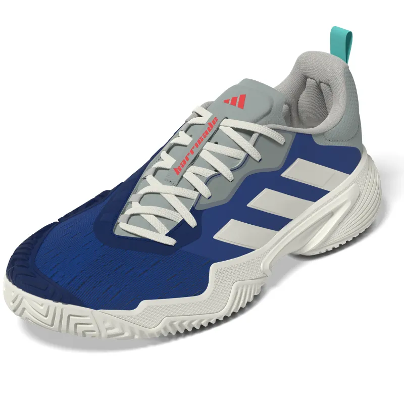 Durable Construction Adidas Barricade Mens Tennis Shoes - Team Royal Blue / Off White / Bright Red