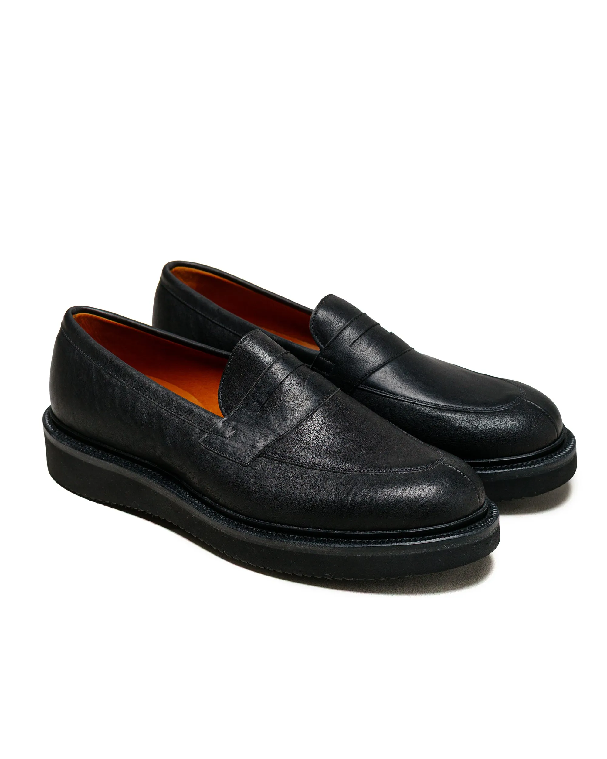 Viberg Bristol Loafer Nero Washed Kangaroo Fashion Walk