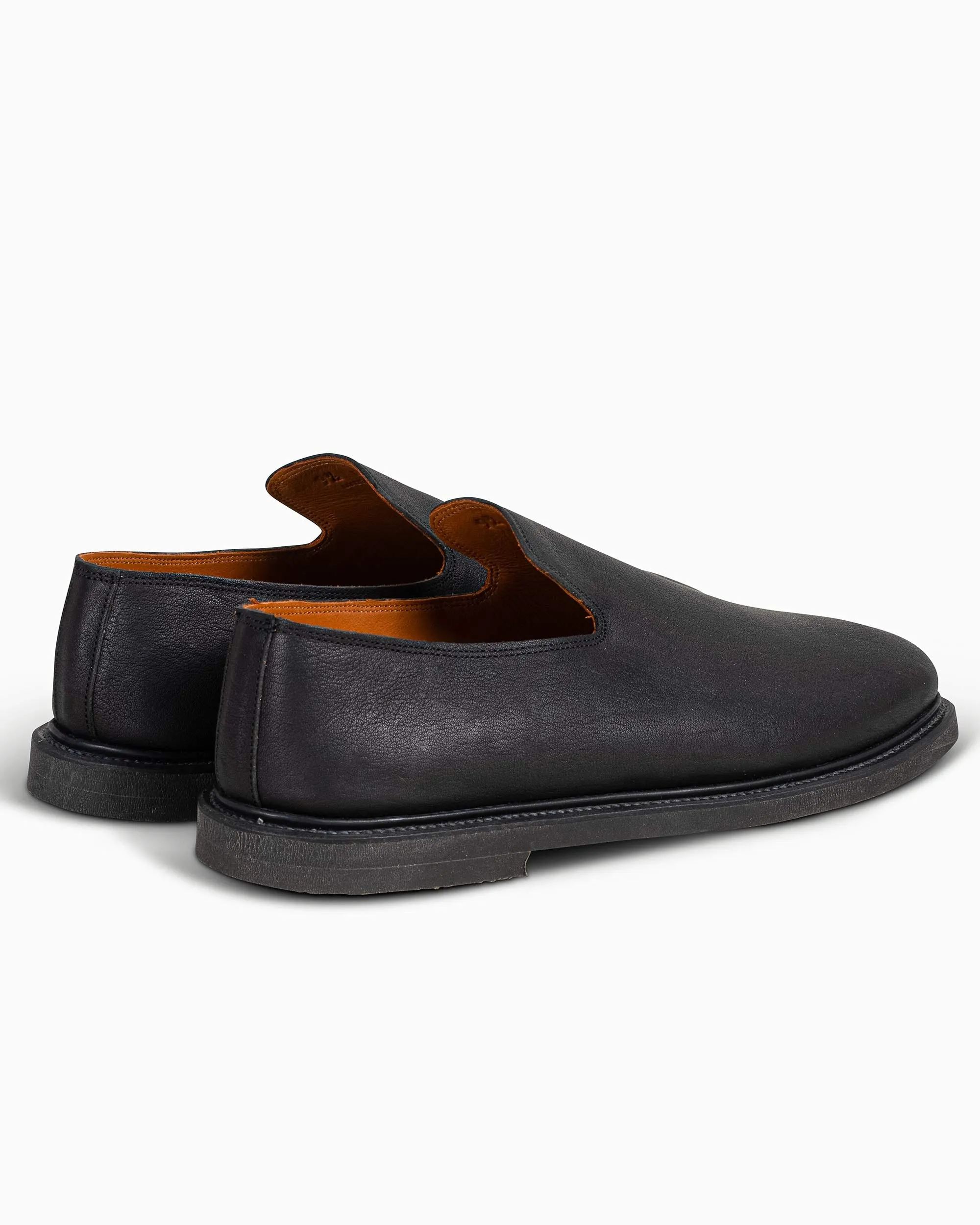Practical Footwear Viberg Slipper Nero Washed Kangaroo