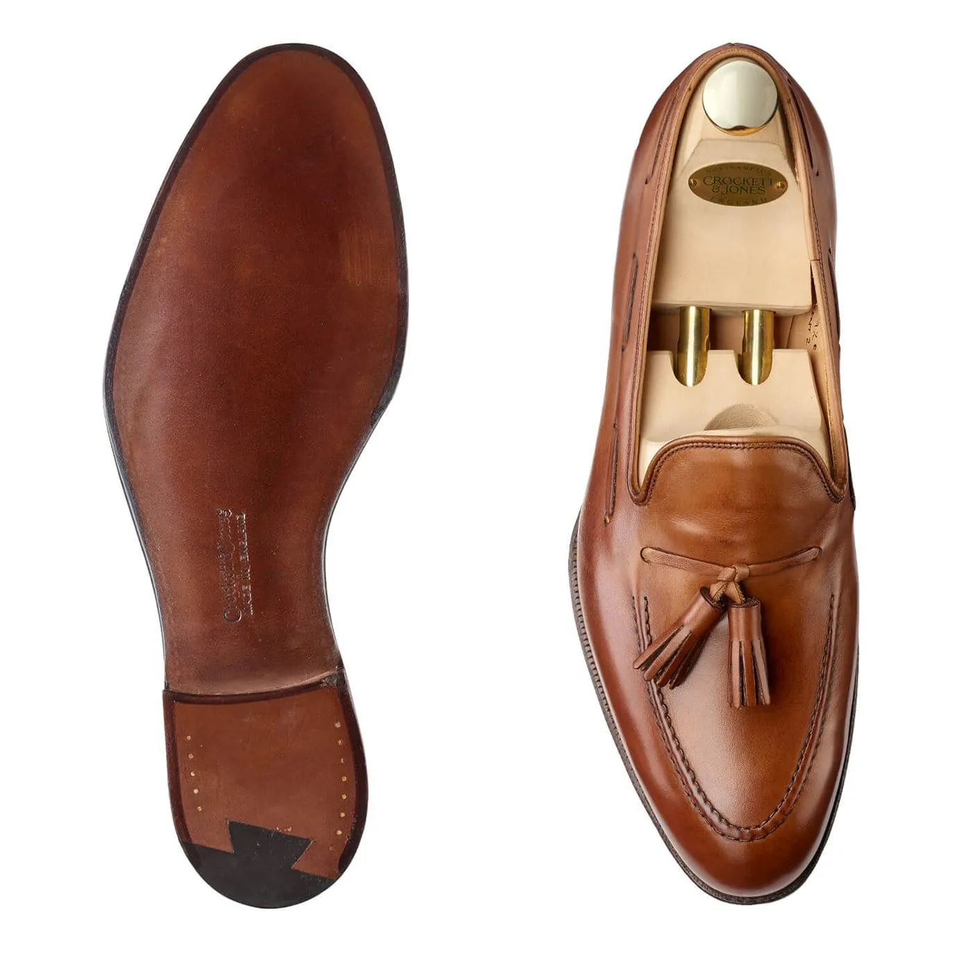 Vincent 2 Tan Antique Calf Stretchable Simple Comfort Design
