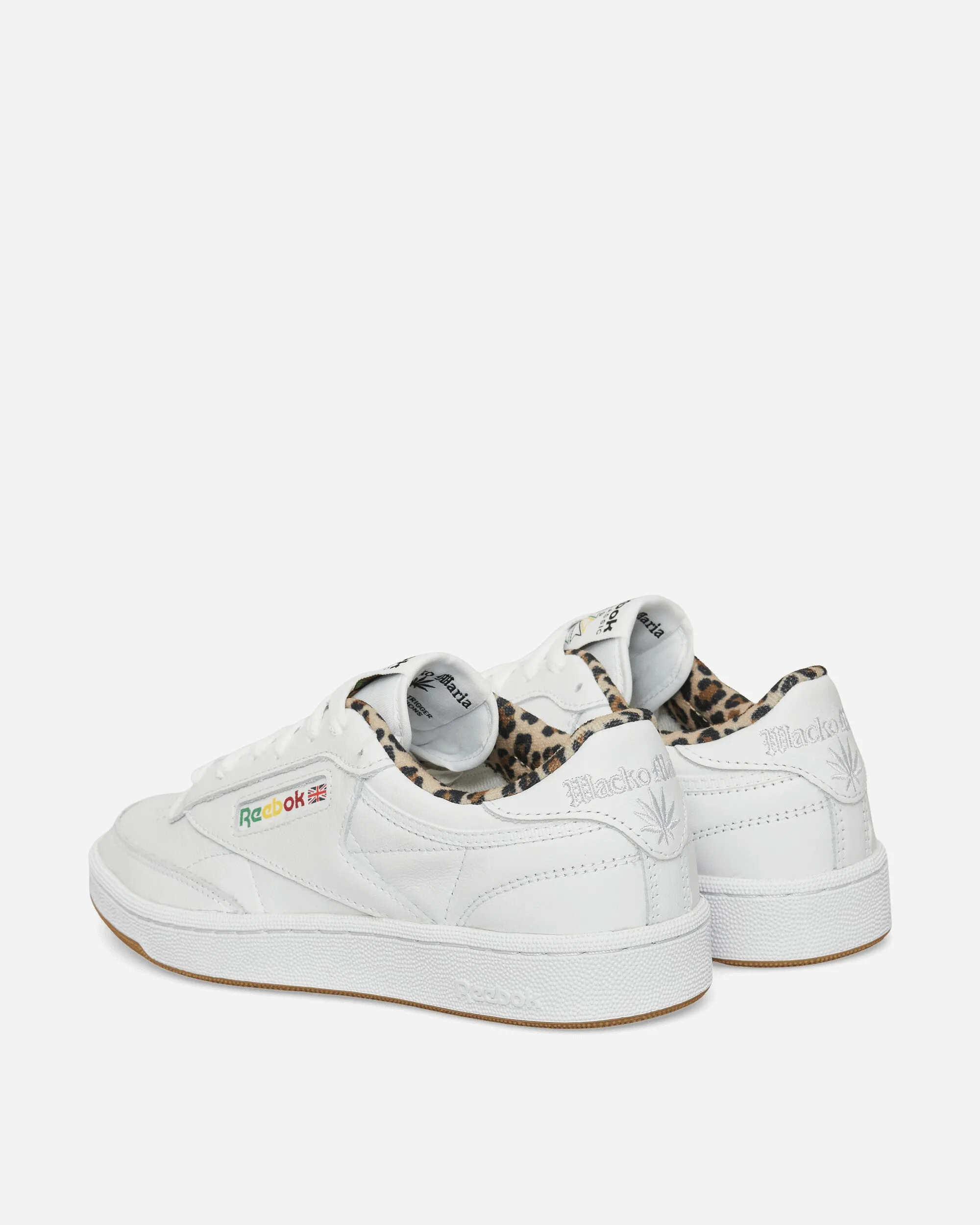 Work Approved Relaxed Fit Shoes WACKO MARIA Club C 85 Vintage Sneakers White / Leopard