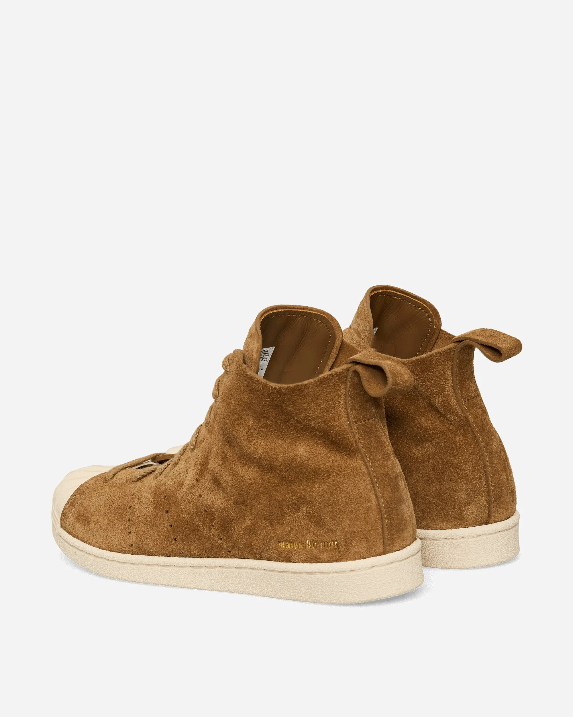 adult style Wales Bonner Superstar High Sneakers Brown / Wonder White