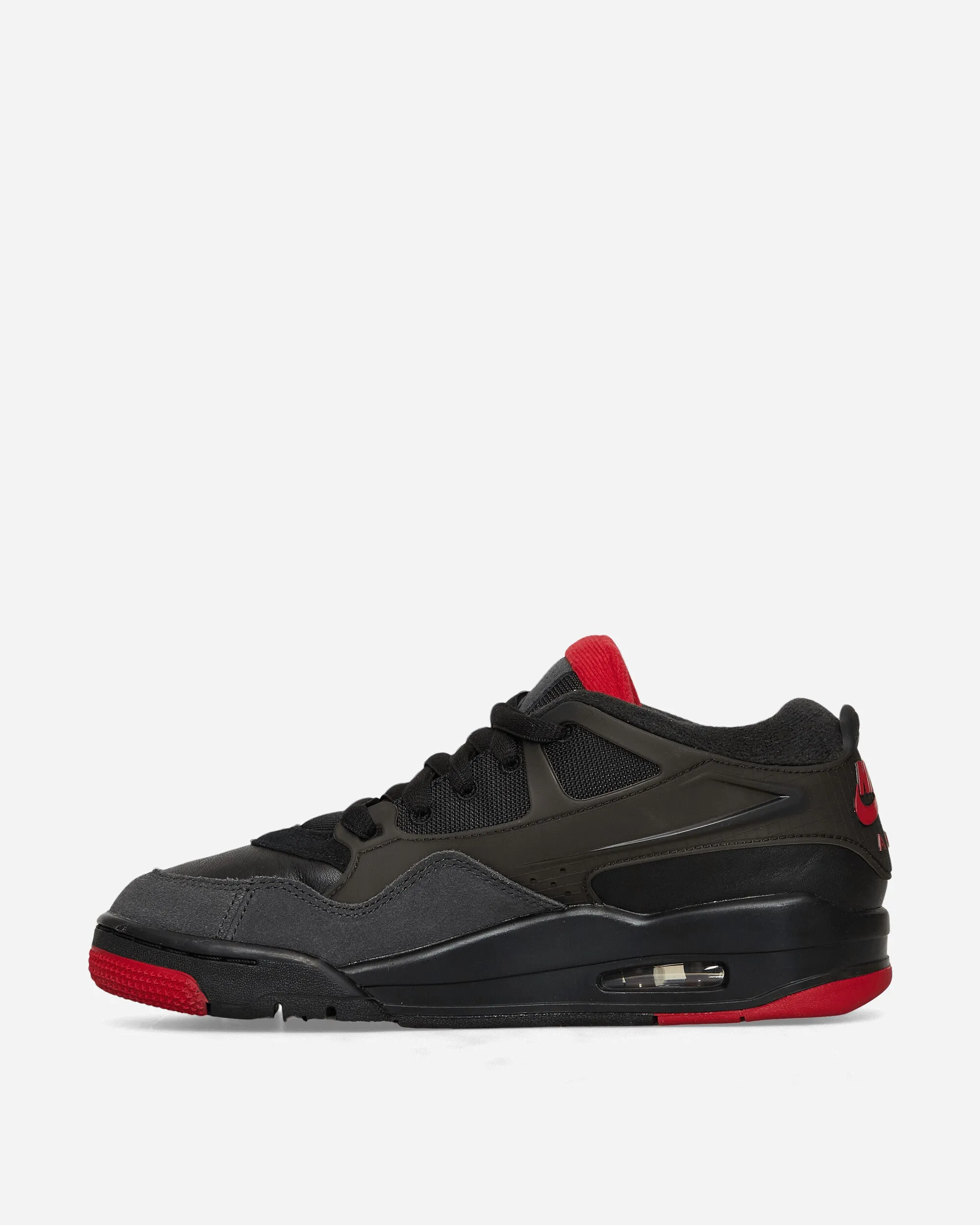 Air Jordan 4 RM Sneakers Black / Varsity Red Flat Outsole