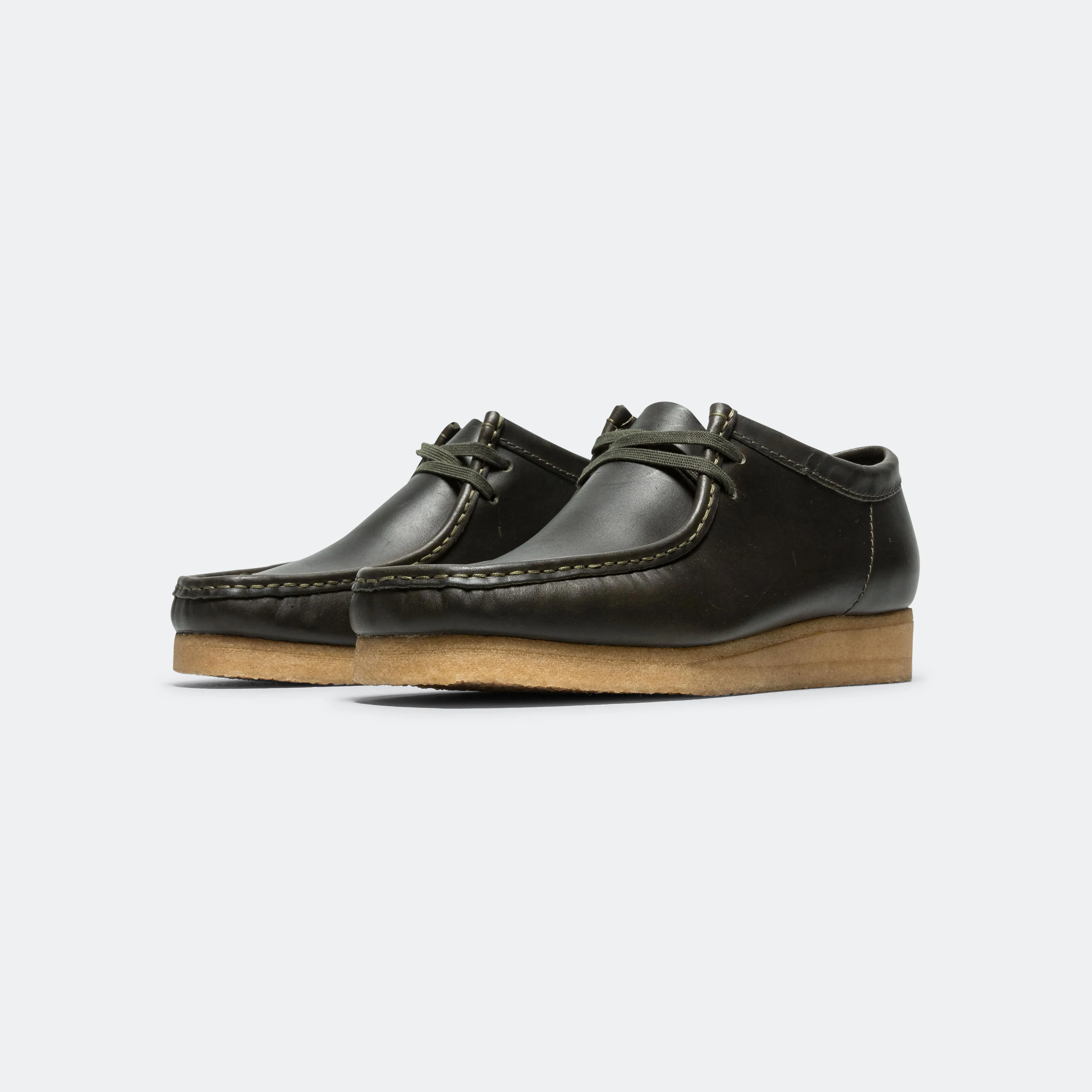 Wallabee - Forest Green Leather Ergonomic Contour Quick Movement