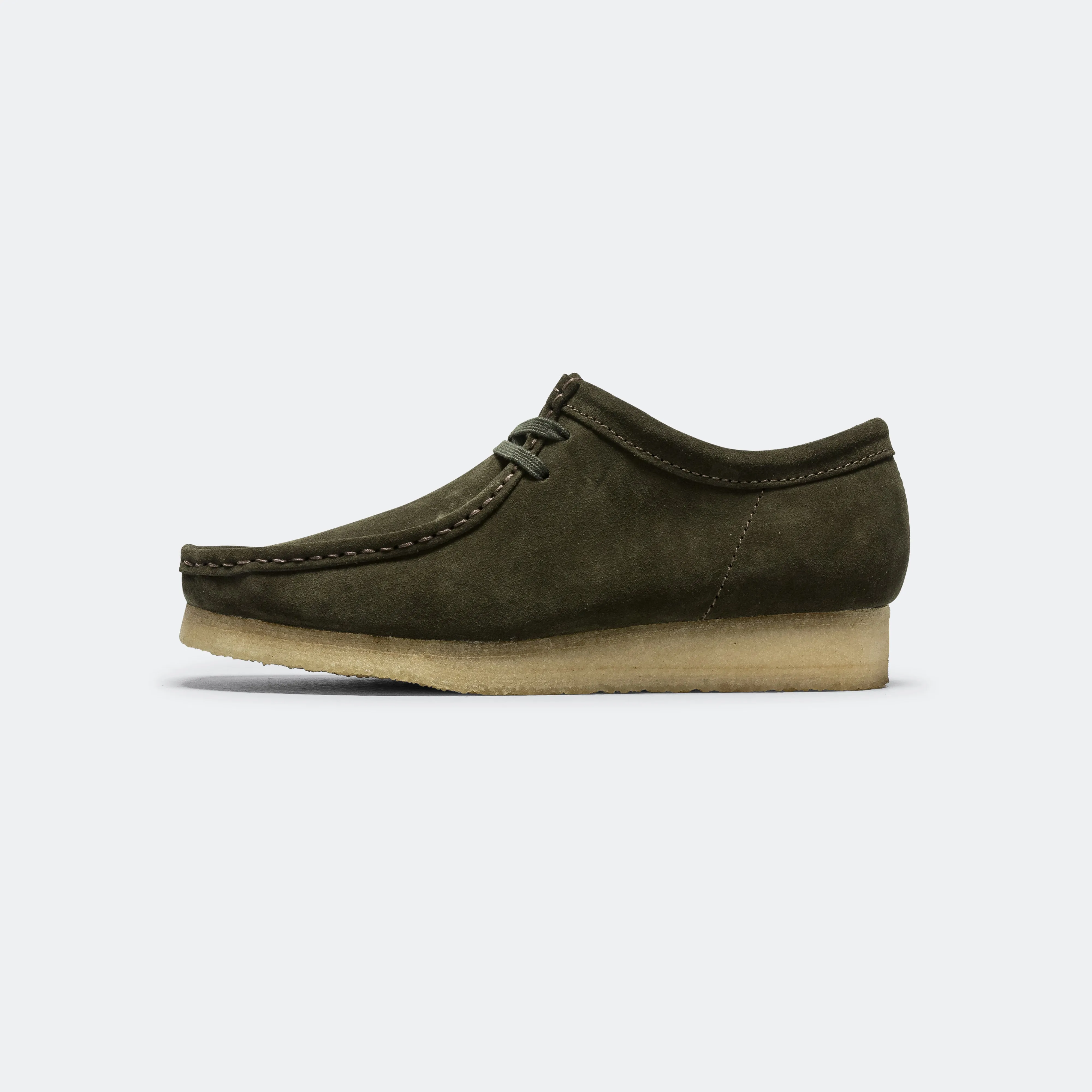 Shock Edge Zip Up Closure Wallabee - Forest Green Suede