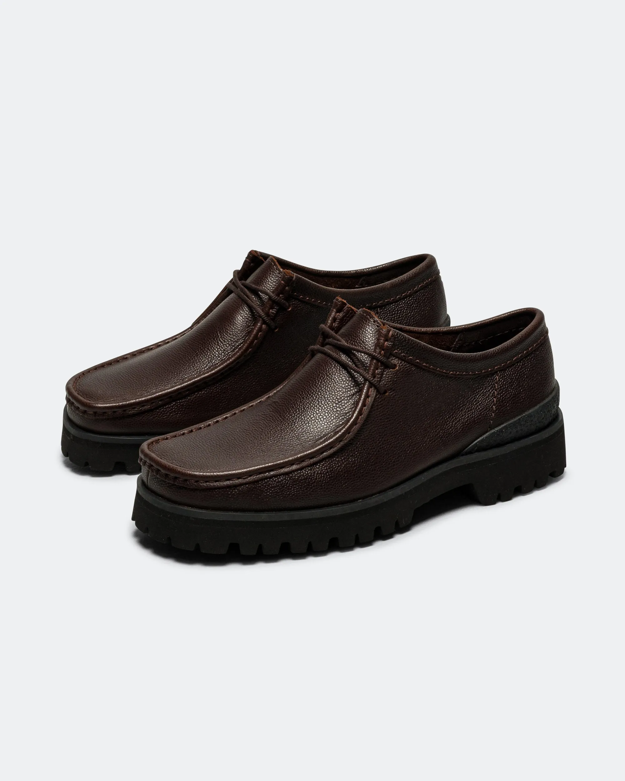 Contoured Footbed Geometry Wallabee Yukon - Brown Scotch Grain
