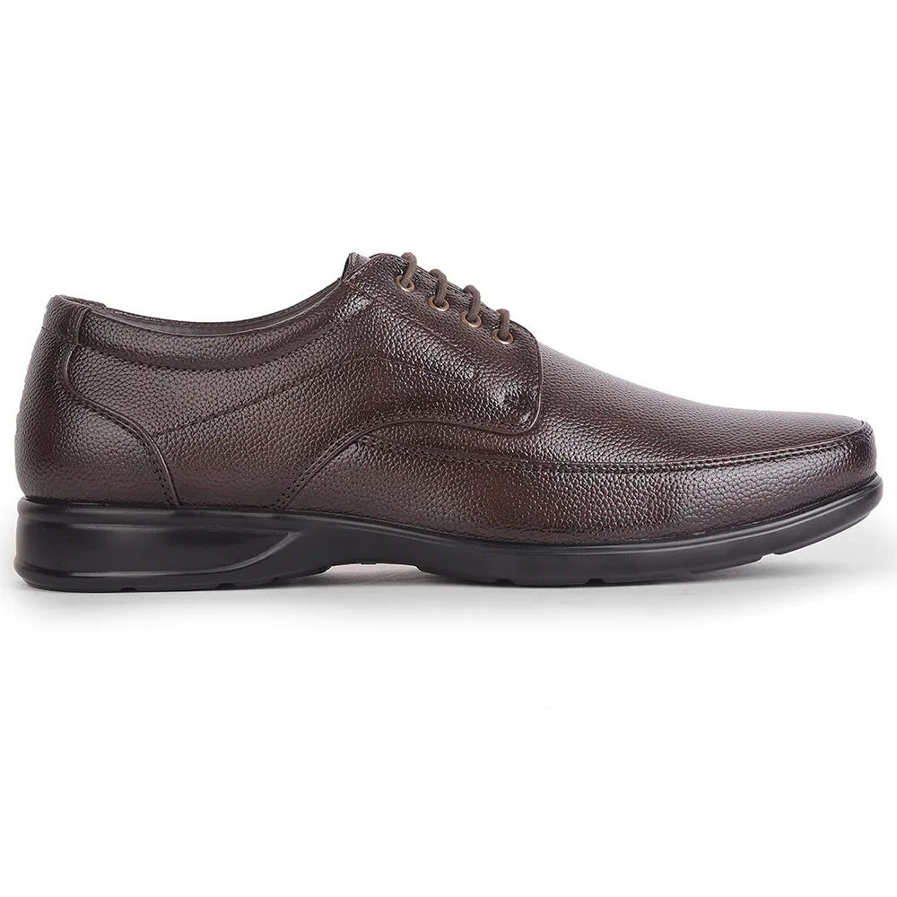 Long Wear Fortune Brown Lacing Formal Derby Shoes For Men HML-5E By Liberty