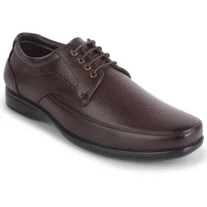 Breathable All-Day Fit Fortune Brown Lacing Formal Derby Shoes For Men HML-5E By Liberty