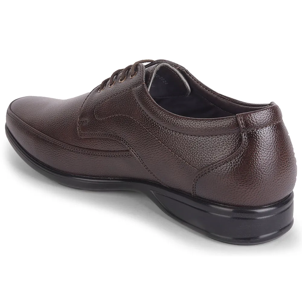 Breathable Modern Style Fortune Brown Lacing Formal Derby Shoes For Men HML-5E By Liberty