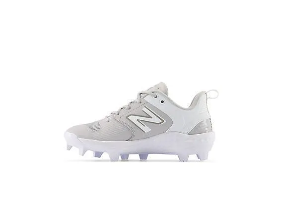 Premium Comfort Cowboy Fan New Balance Women's Fresh Foam Velo V3 Molded Softball Cleats - Grey with White - SPVELOG3