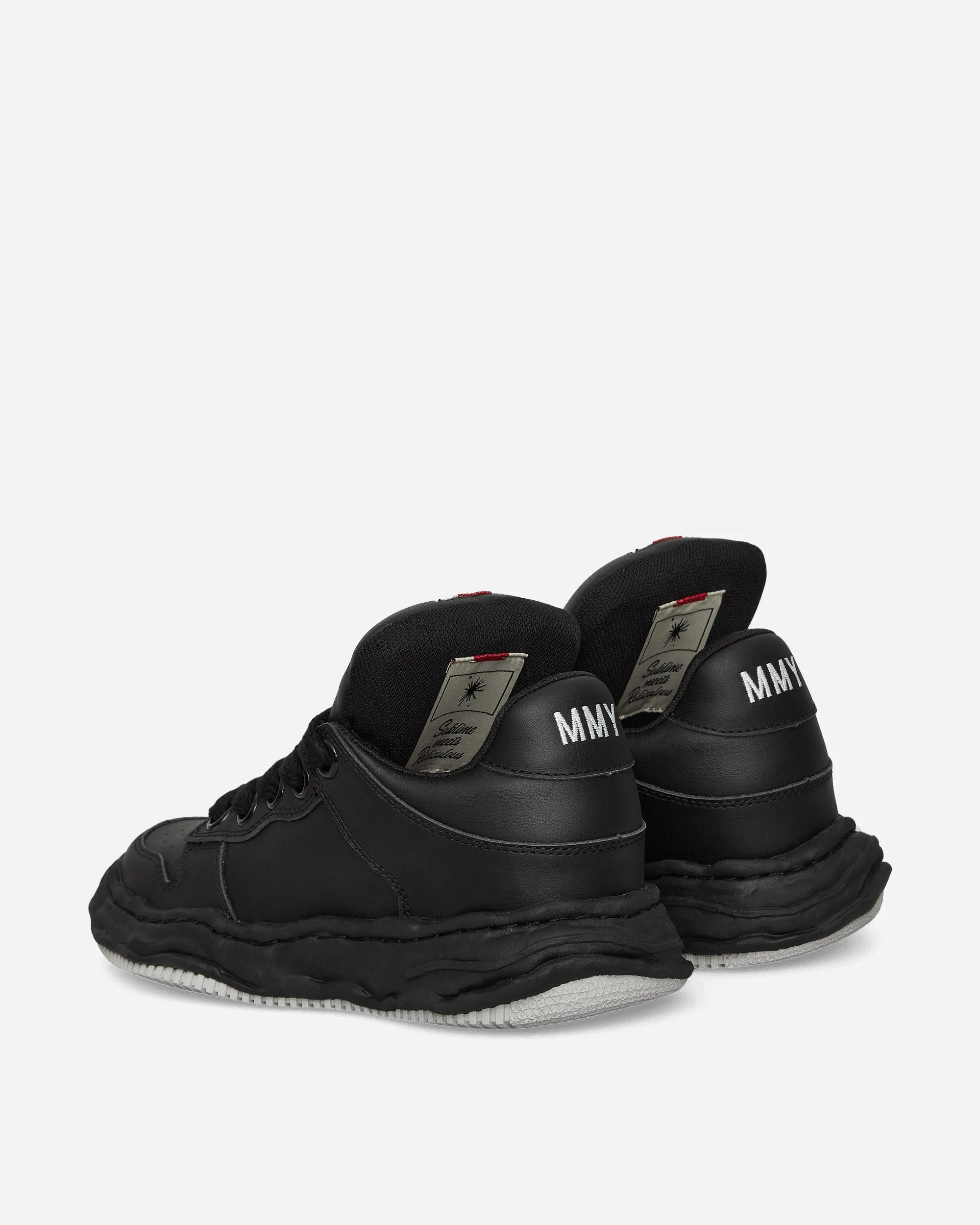 Sleek Form Wayne Puffer OG Sole Leather Low Sneakers Black