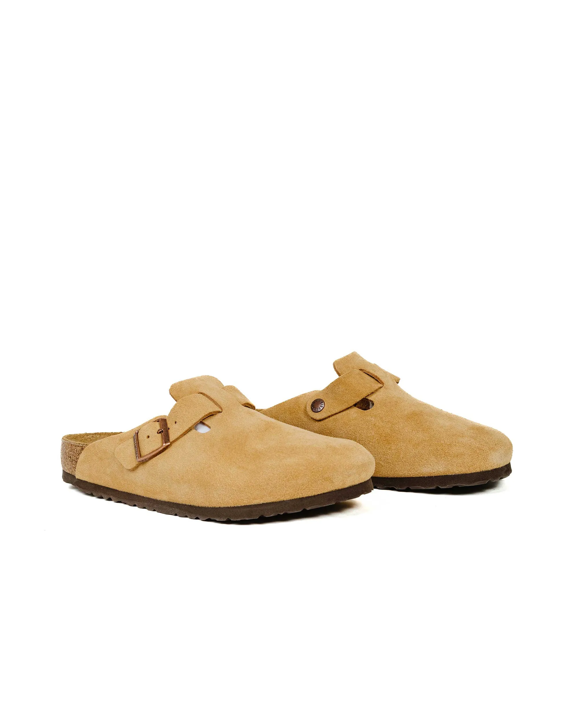 Birkenstock Boston Latte Cream Suede Moon Hike Flexible Design