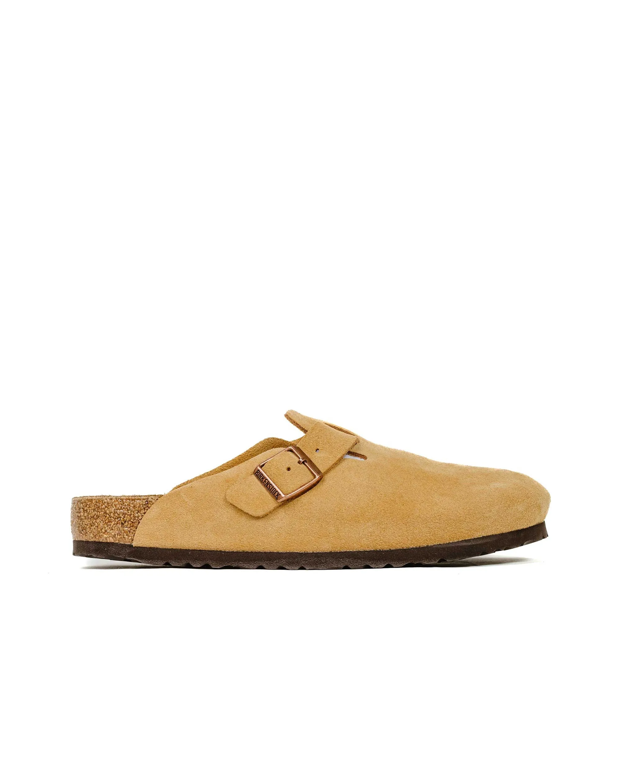 Birkenstock Boston Latte Cream Suede Root Hike Synthetic Upper