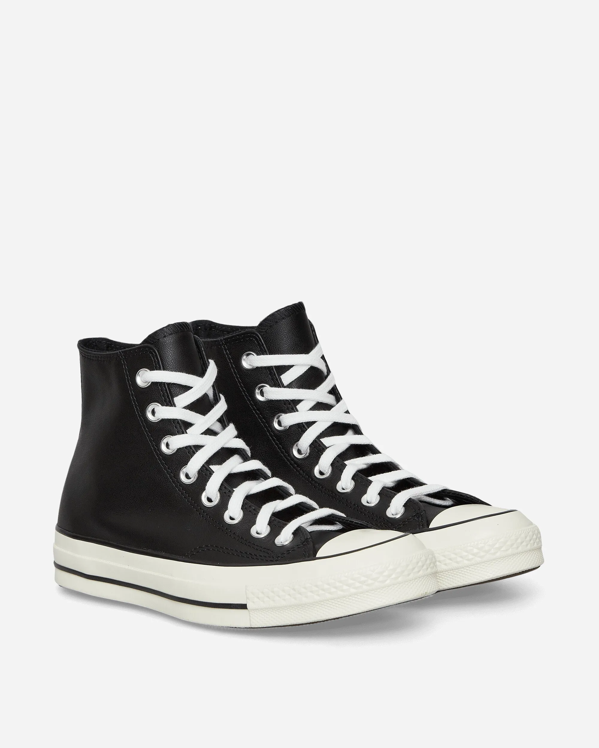 Chuck 70 Hi Leather Sneakers Black Low Impact Breezy Feel