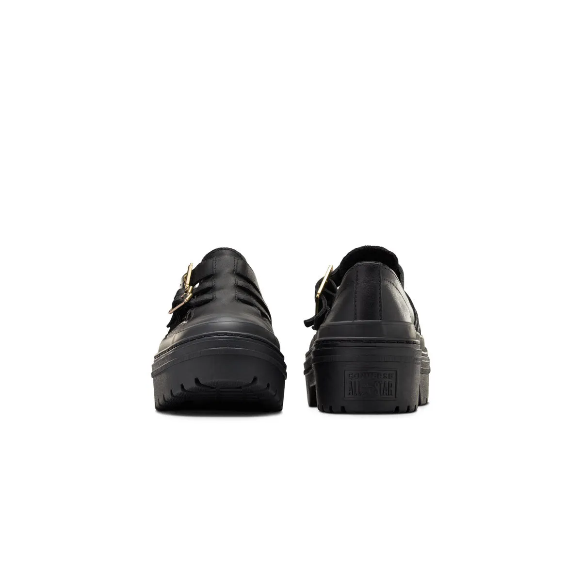 Style Upgrade Flexible   outsole Chuck Taylor All Star Lugged Heel Mary Jane Platform 'Black Gold'