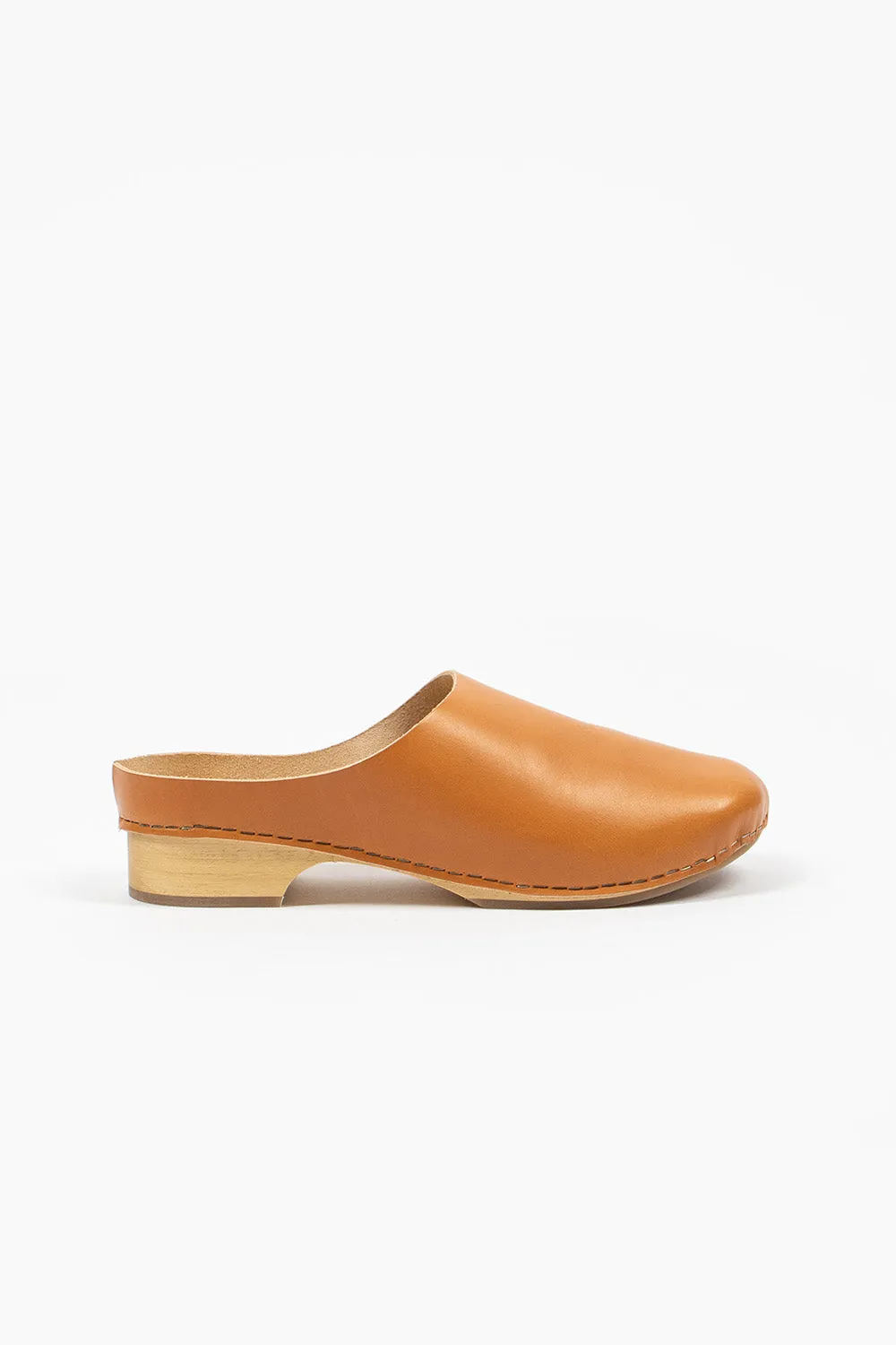 Zero Fuss Low Leather Clog Natural