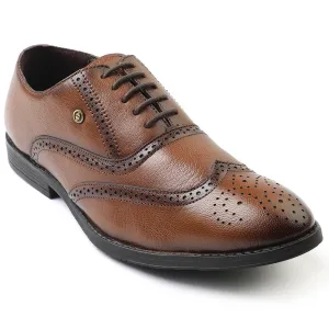 Comfort Walking Shoes Comfortable to walk Healers Tan Formal Lacing Oxford Shoes For Men SAGAR-15 By Liberty