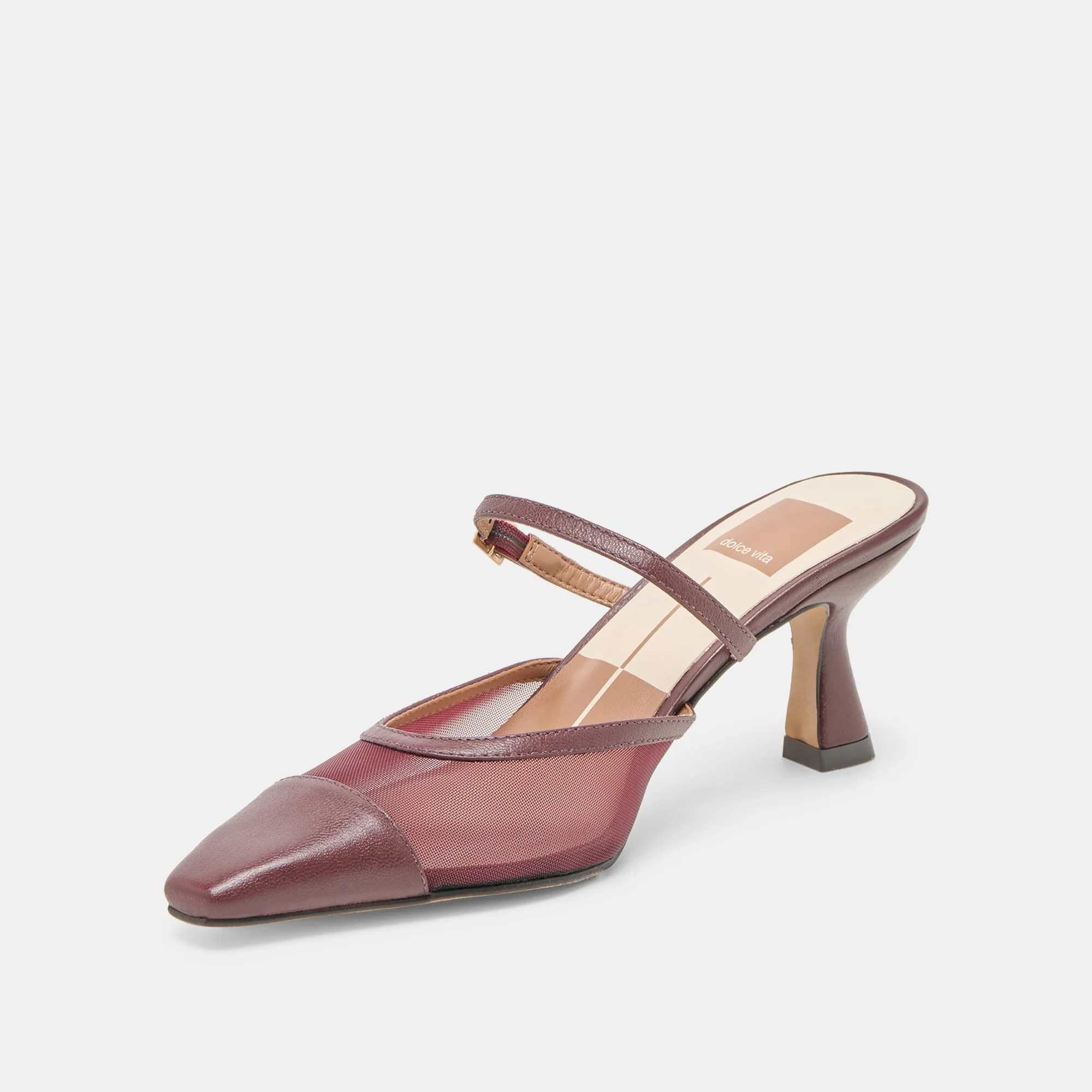 Glam shoes LOYD HEELS BURGUNDY MESH