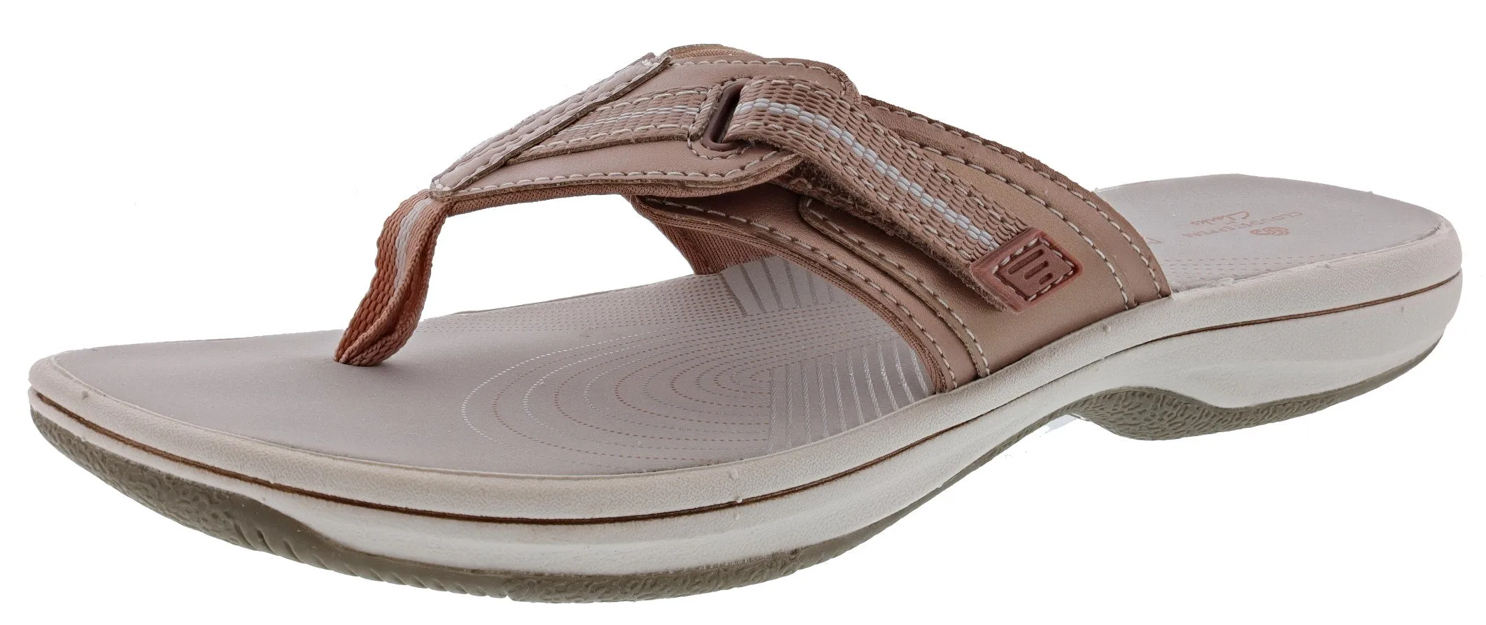 Clarks Women Cloudsteppers Walking Flip Flop Sandals Brinkley Jazz Break Run