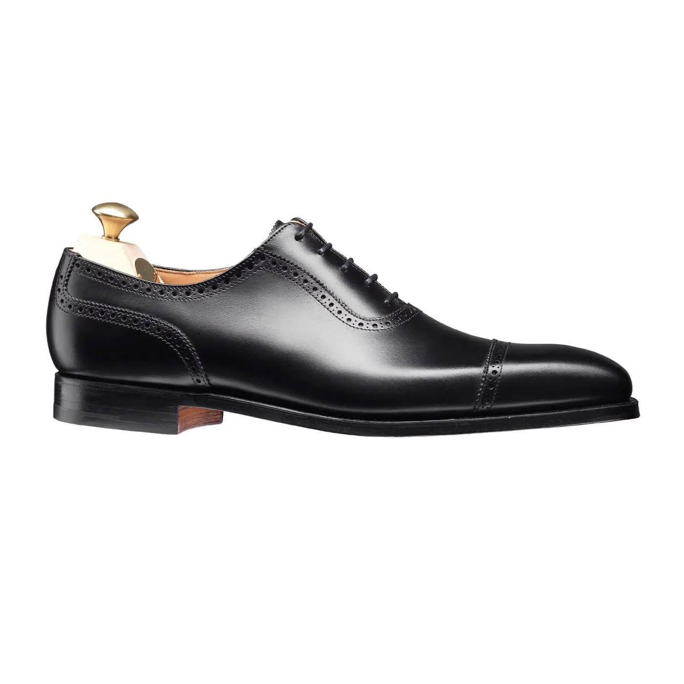 Westbourne Black Calf Cap Toe Oxfords Comfortable Padding