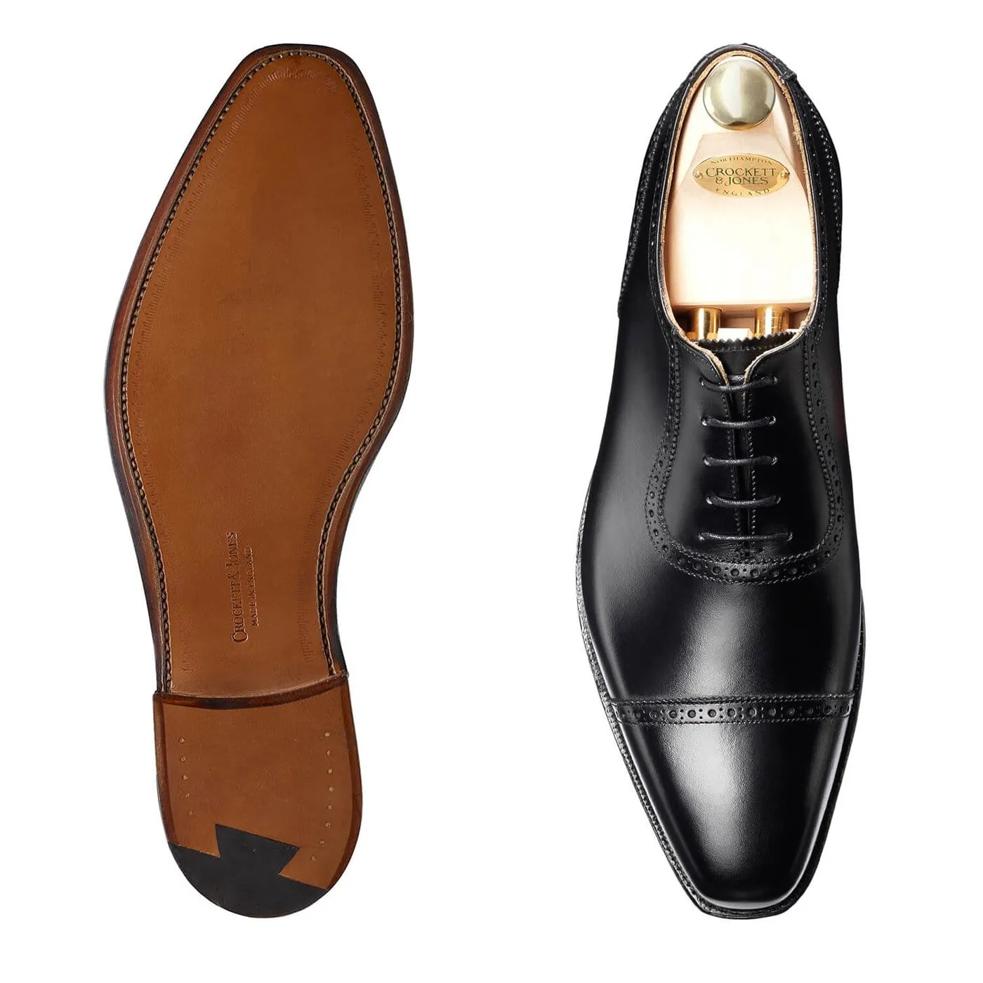 Westbourne Black Calf Lace Up Oxfords