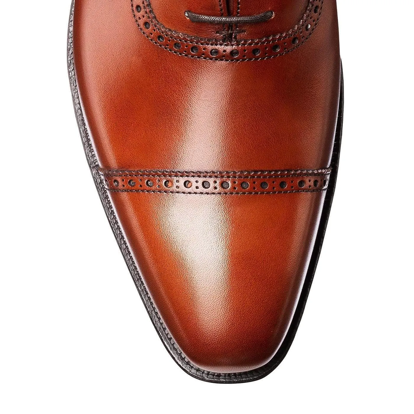 Westbourne Chestnut Burnished Calf Classic Fashion Minimal Oxfords