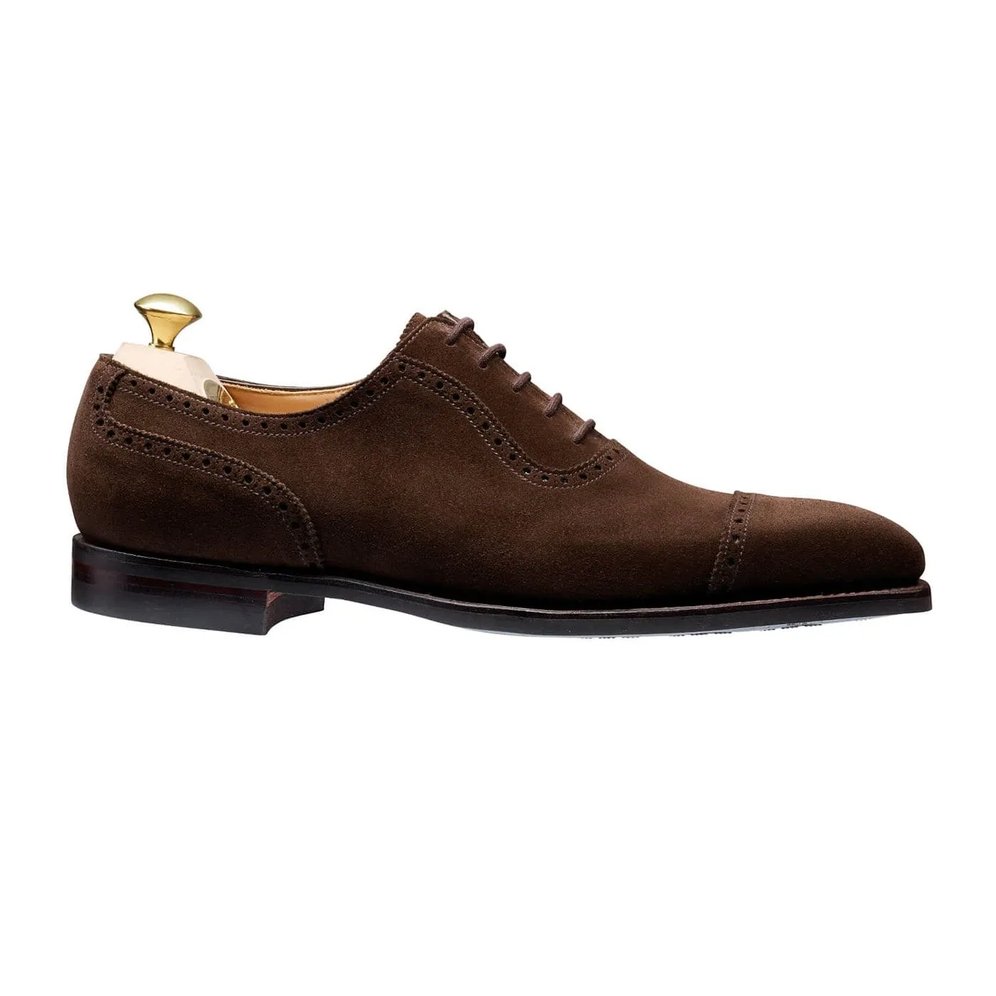 Red Carpet Oxfords High Durability Westbourne Dark Brown Calf Suede