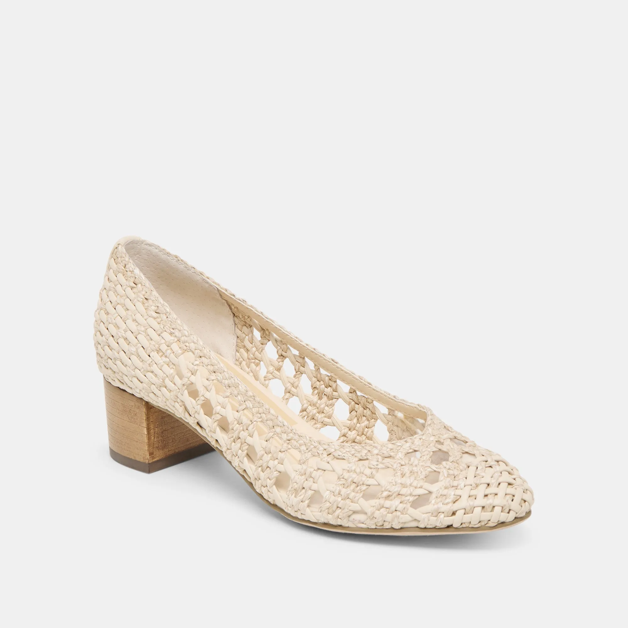 LULA HEELS IVORY MULTI WOVEN RAFFIA Low Top