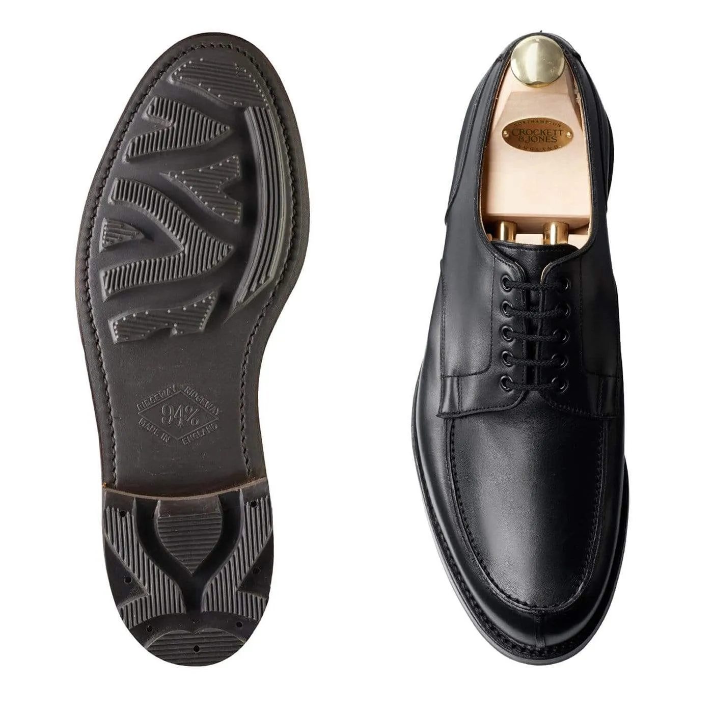 Wexford Black Wax Calf Smart Pair Low Heel